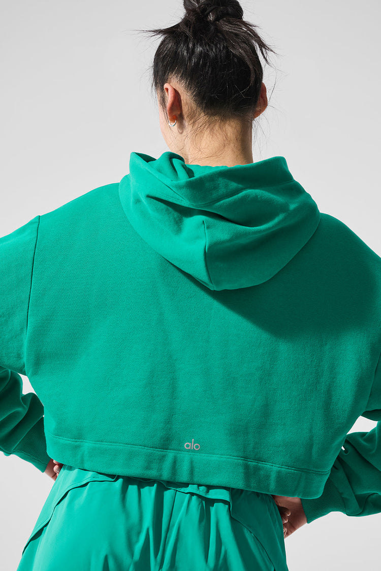 Sudadera con capucha Bae - Gris jaspeado atlético