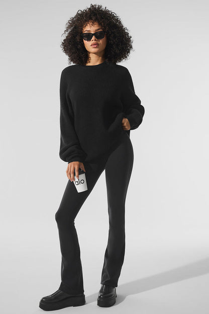 Domain Rib Knit Crew Sweater - Athletic Heather Grey