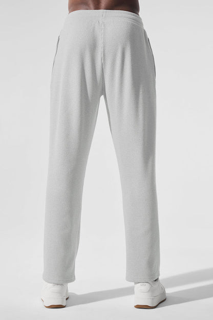 Pantalón recto Elevate Waffle - Gris jaspeado atlético