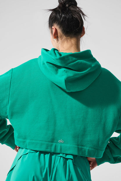 Sudadera con capucha Bae - Gris jaspeado atlético