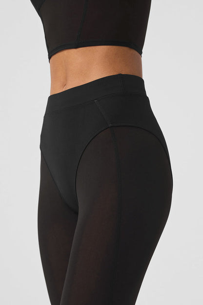 Mallas Airlift de malla de cintura alta 7/8 Tempo - Negro