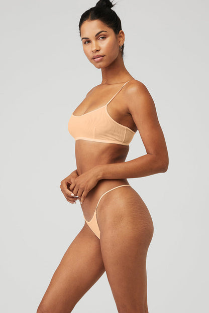Bralette Venus de malla de aire - Azul concha