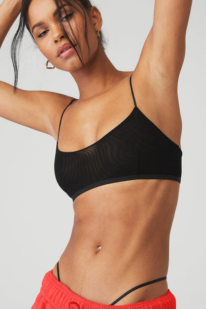 Bralette Venus de malla de aire - Azul concha